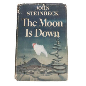 John Steinbeck the Moon Is Down 1942 TRUE 1st Edition & Printing HC DUST JACKET
